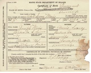 Tremont birth record