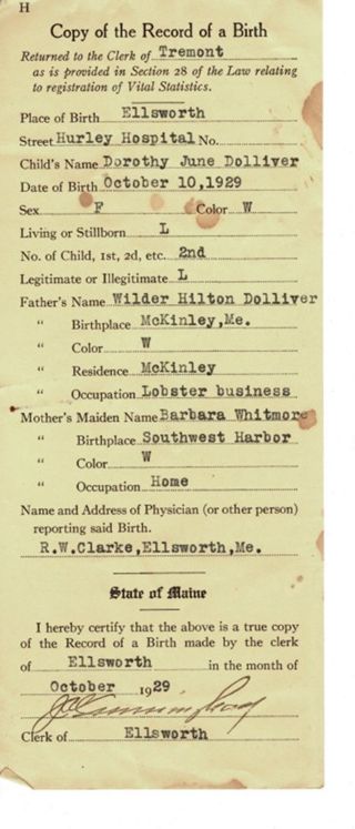 Tremont birth record