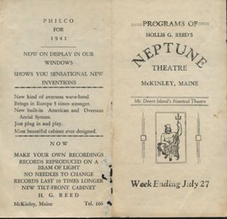 Neptune Theatre Program Week Ending July 27