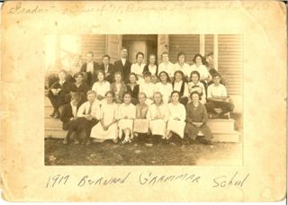 Bernard grammer school Graduating class of 1917 photo of students, teacher & superintendent
