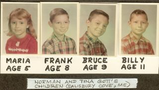 Maria, Frank, Bruce & Billy Gott, school photos