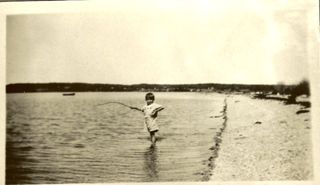 Bertram Butler Fishing at Salisbury Cove picnic
