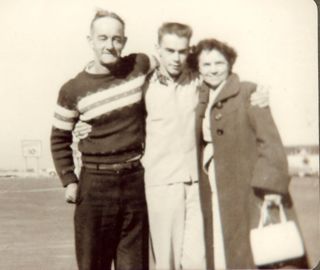 Leon, Bertram & Esther Butler at Salisbury Cove picnic
