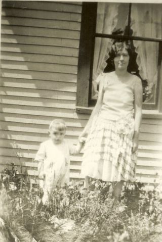 Clara Gott with young boy Wayne Stanley