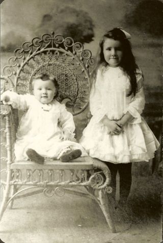 young Grace Gott with baby Clyde