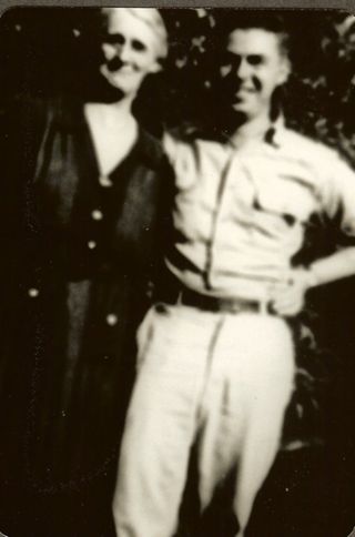 Albert Gott with his mother-in-law