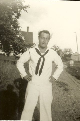Raymond Carter in his navy whites