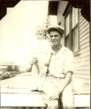 Wayne Stanley, toddler, with young Albert Gott