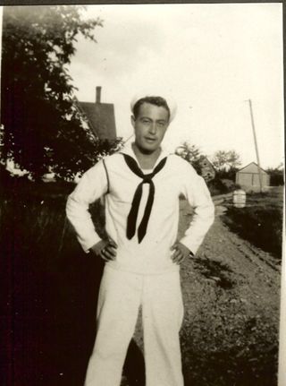 Raymond Carter in his navy whites