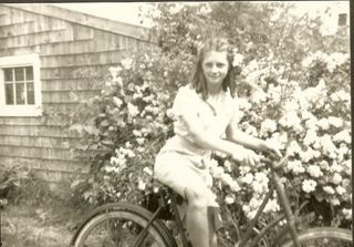 Gladys Dornfeld on her bike
