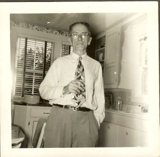 Merrill Cousins in his kitchen