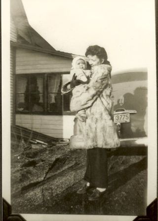 Clara Gott holding Betsy Nelson