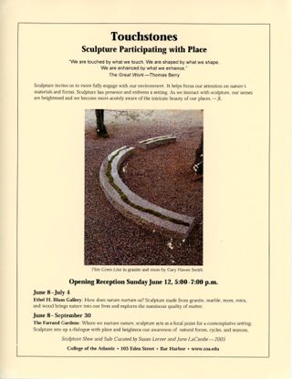 Touchstones: Sculpture Participating with Place
