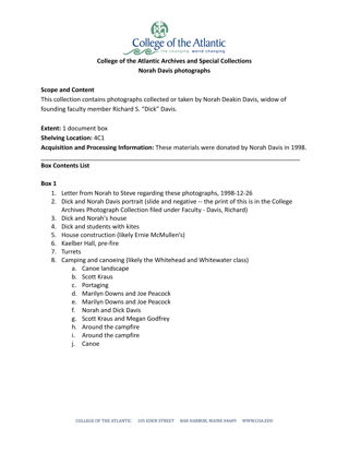 Norah Davis photographs