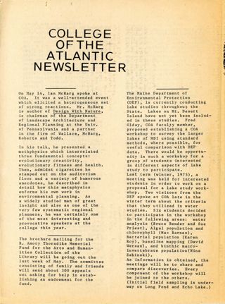 COA Newsletter, 1974