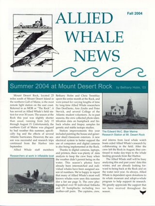 Allied Whale News, Fall 2004