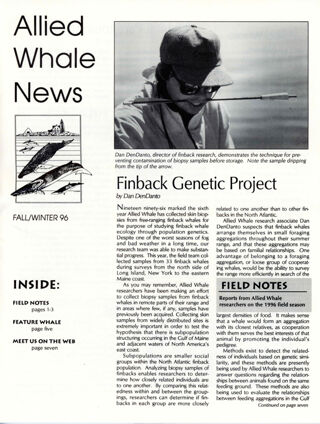 Allied Whale News, Fall/Winter 1996