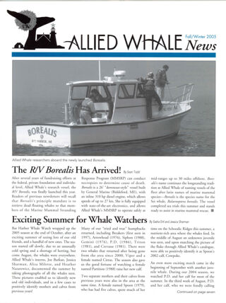 Allied Whale News, Fall/Winter 2005