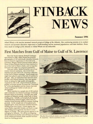 Finback News, Summer 1996