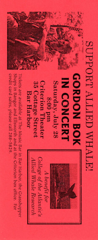 Support Allied Whale: Gordon Bok in concert