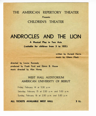 <span data-sheets-root="1">Androcoles and The Lion Flyer</span>