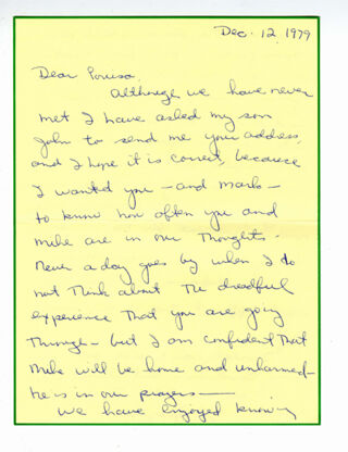 <span data-sheets-root="1">Letter to Louisa Kennedy from Jed Sprague, 12/12/1979</span>
