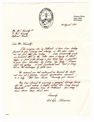 Letter to Louisa Kennedy from Bob Pyle, August 23, 1980