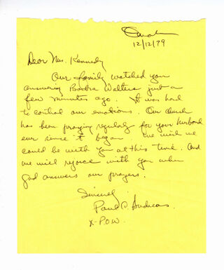 Letter to Louisa Kennedy from Paul C. Andrea, 12/12/1979