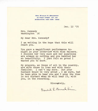 Letter to Louisa Kennedy from Beulah Bruckheim, 12/12/1979