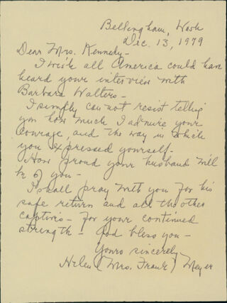 Letter to Louisa Kennedy from Helen Meyer, 12/12/1979