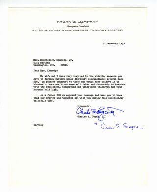 Letter to Louisa Kennedy from Charles A. Fagan, III, 12/14/1979