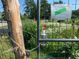 COA Community Garden closure sign