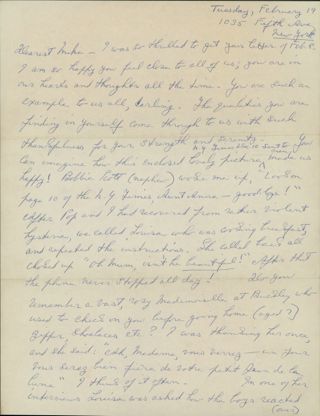 Letter to Mike Kennedy from Anna Kennedy, Feb 19, NY