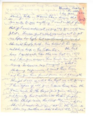 Letter to Mike Kennedy from Anna Kennedy, 10/9/1980