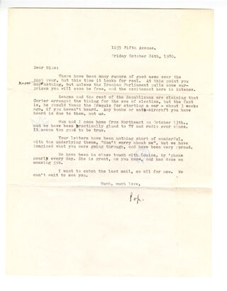 Letter to Mike Kennedy from Peter Kennedy, Oct. 24, 1980