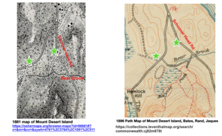 reference item ~ Champlain Ridge Trail, 1881 and 1896 maps.