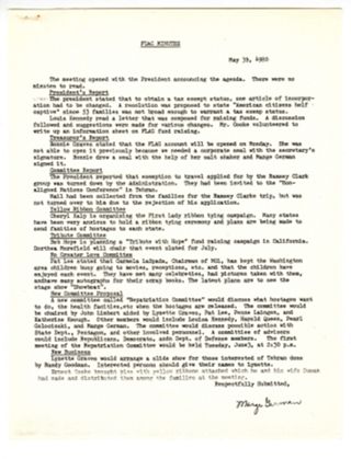 FLAG Meeting Minutes May 31, 1980