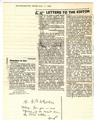 South Hampton Press Letter to the Editor, Feb 7, 1980