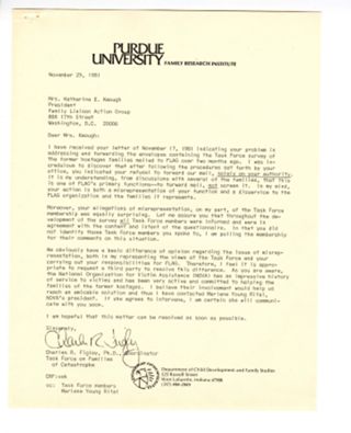 Letter to Katherine Keough from Charles R. Figley, November 25, 1981