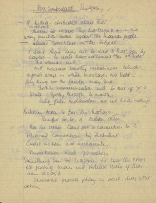 Louisa Kennedy's Notes on the Press Conference Embassy